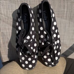 Keds Black and White Polka Dot Sneakers